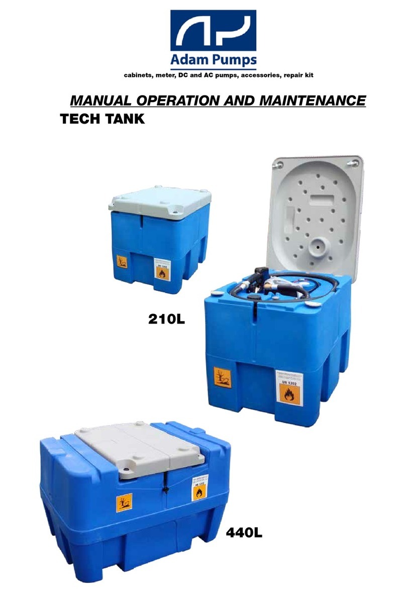 Adam Pumps TECH TANK 210L Operation Manual and Maintenance Manual
