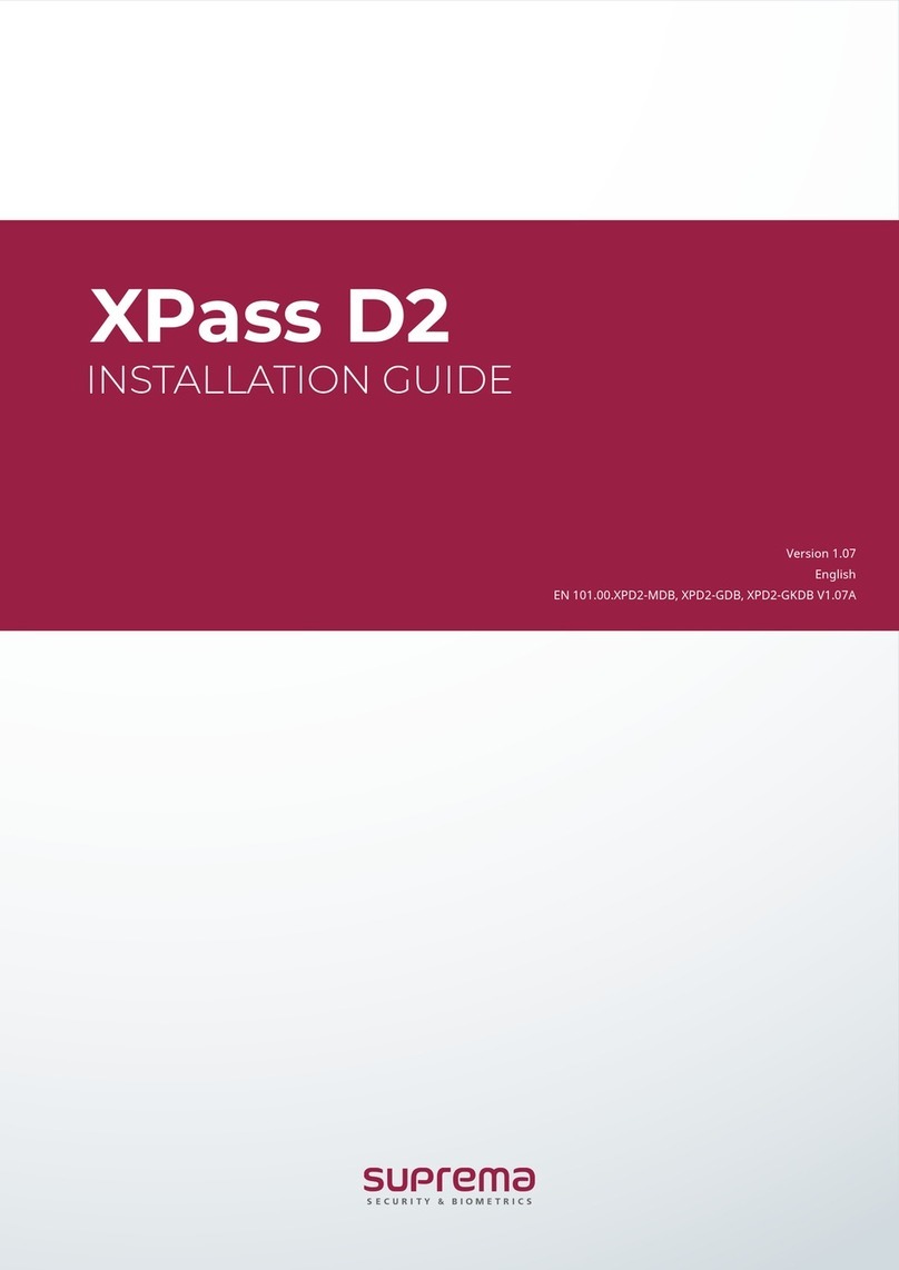 suprema XPass D2 User manual