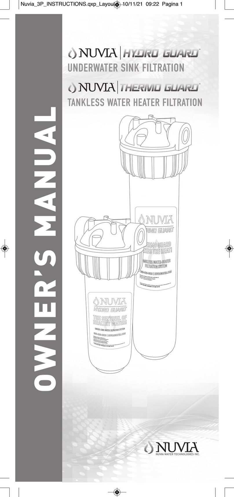 NUVIA HYDRO GUARD owner's manual