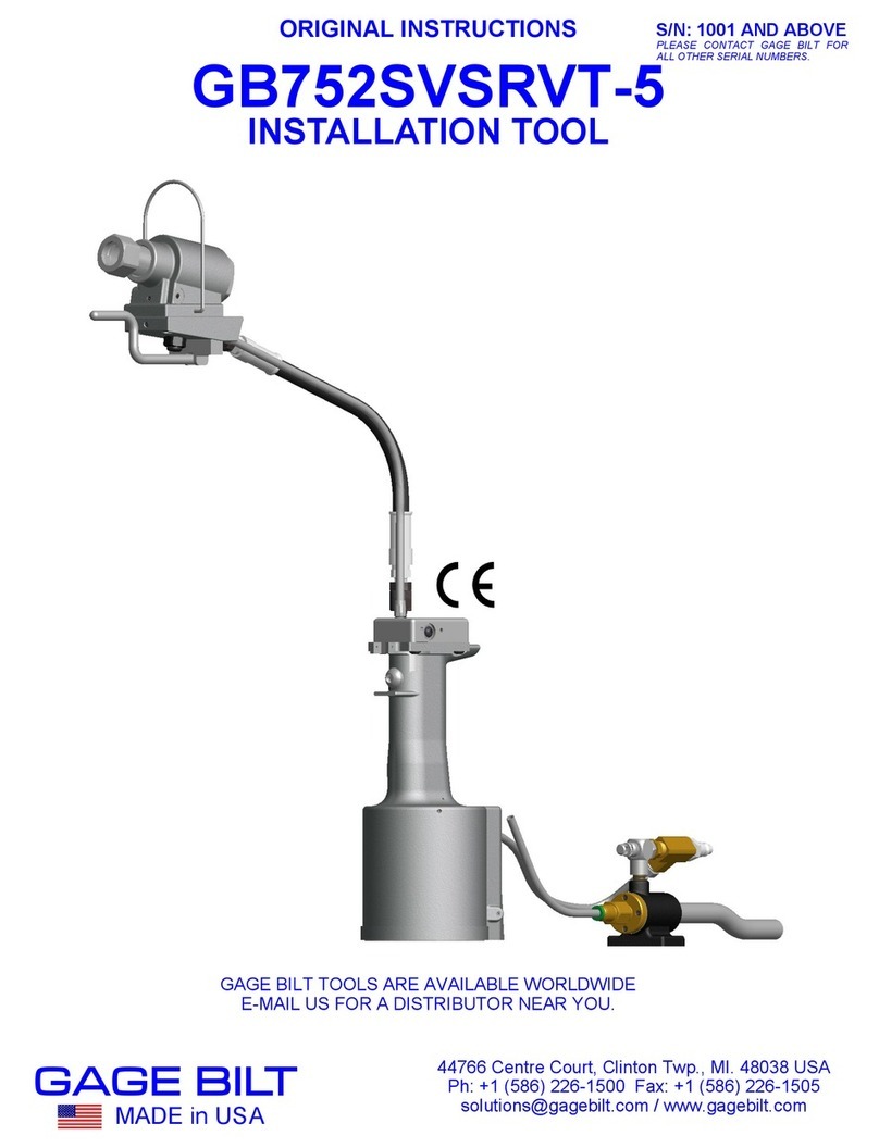 Gage Bilt GB752SVSRVT-5 User manual