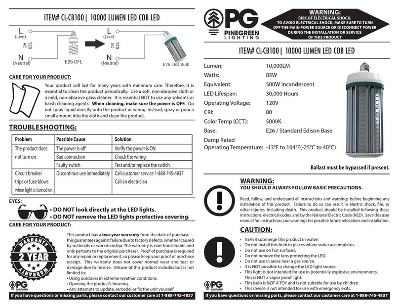 PG CL-CB100 quick start guide