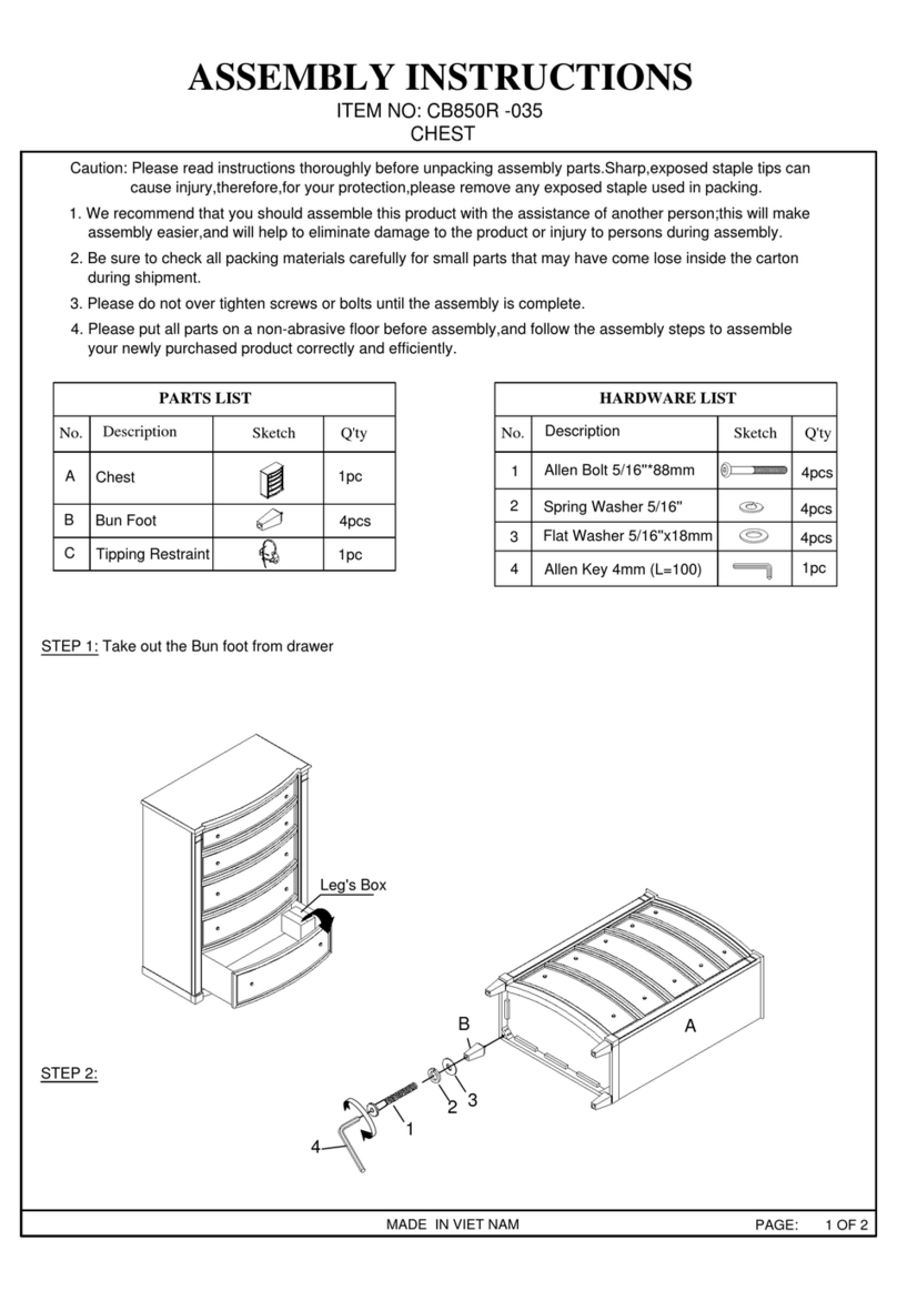 overstock CB850R -035 Assembly instructions