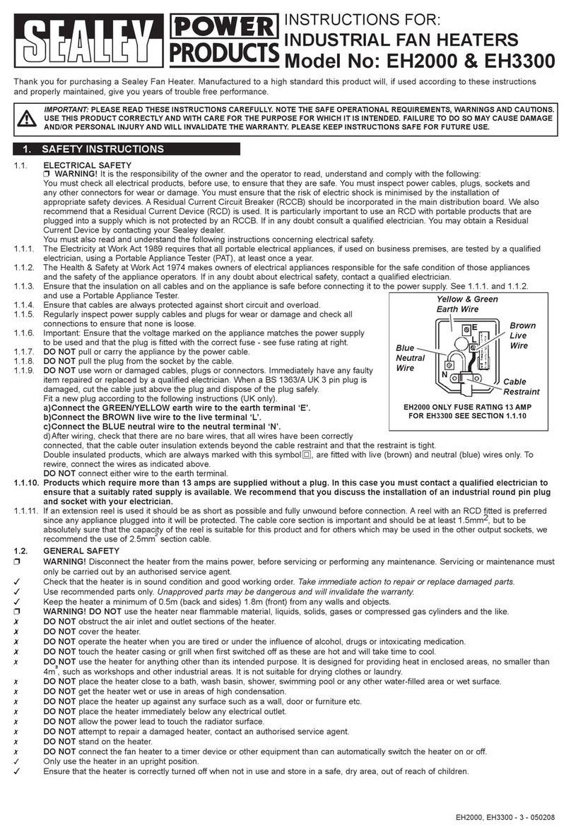 Sealey EH2000 instructions