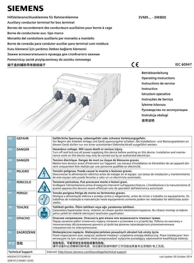 Siemens 3VM9 Series User manual