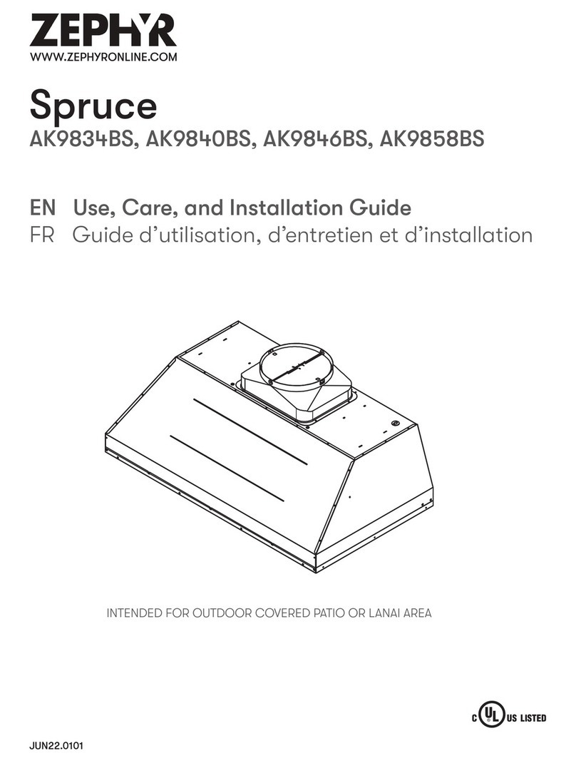 Zephyr Spruce AK9834BS Installation guide