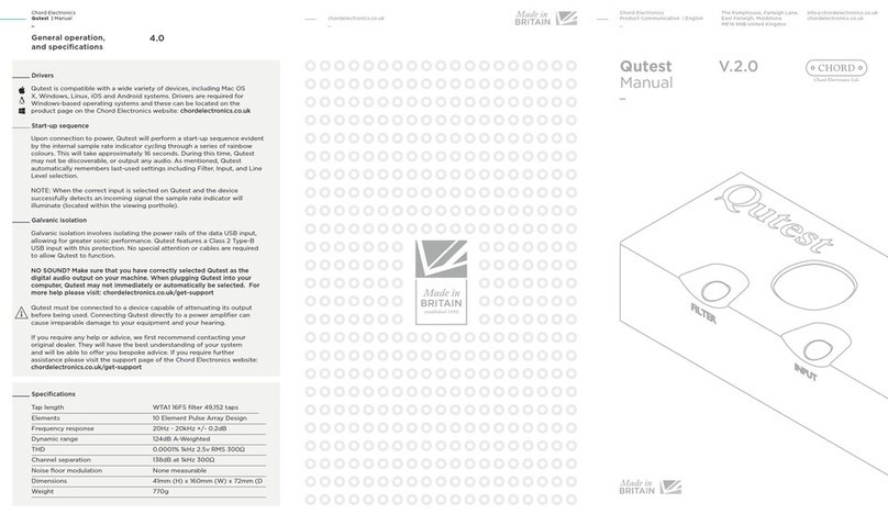 Chord Electronics Qutest manual