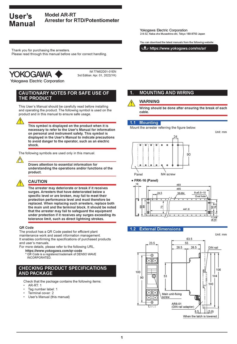 YOKOGAWA AR-RT user manual