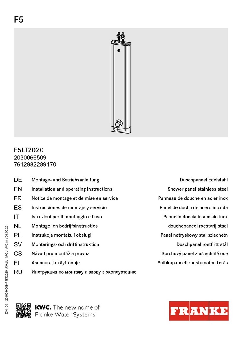 Franke F5LT2020 2030066509 Installation and operating instructions