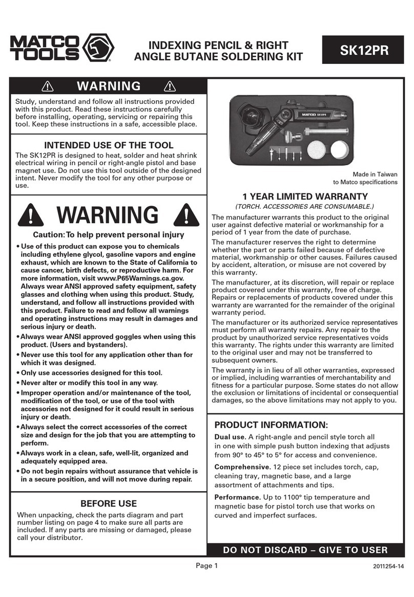 Matco Tools SK12PR User manual