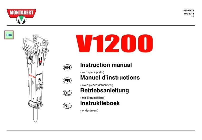 Montabert V1200 instruction manual