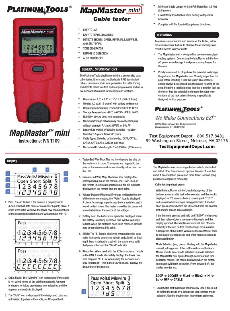Platinum Tools MapMaster mini instructions
