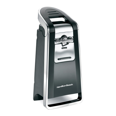 Hamilton Beach 76606 - Pop-Top Electric Can Opener User manual