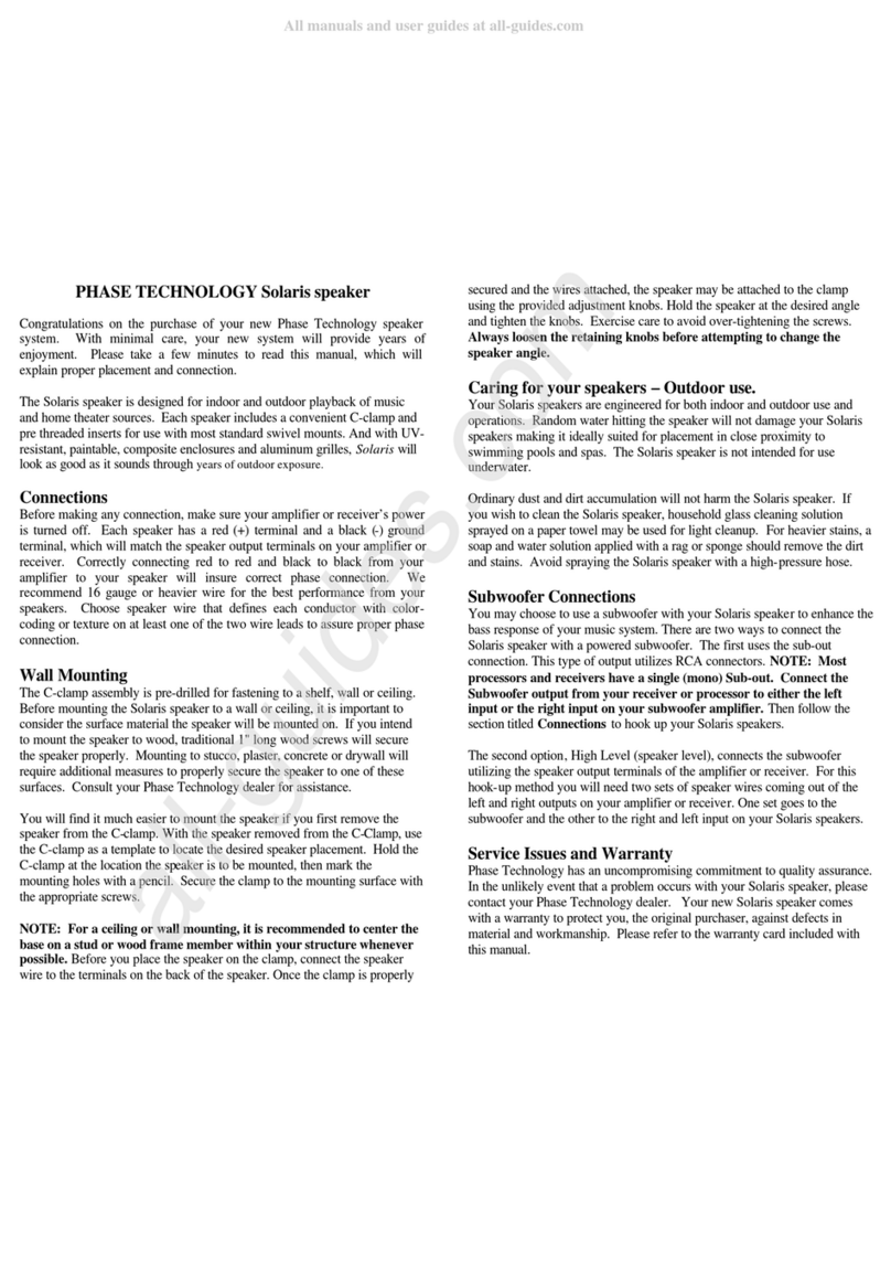 Phase Technologies SPF 25 User manual