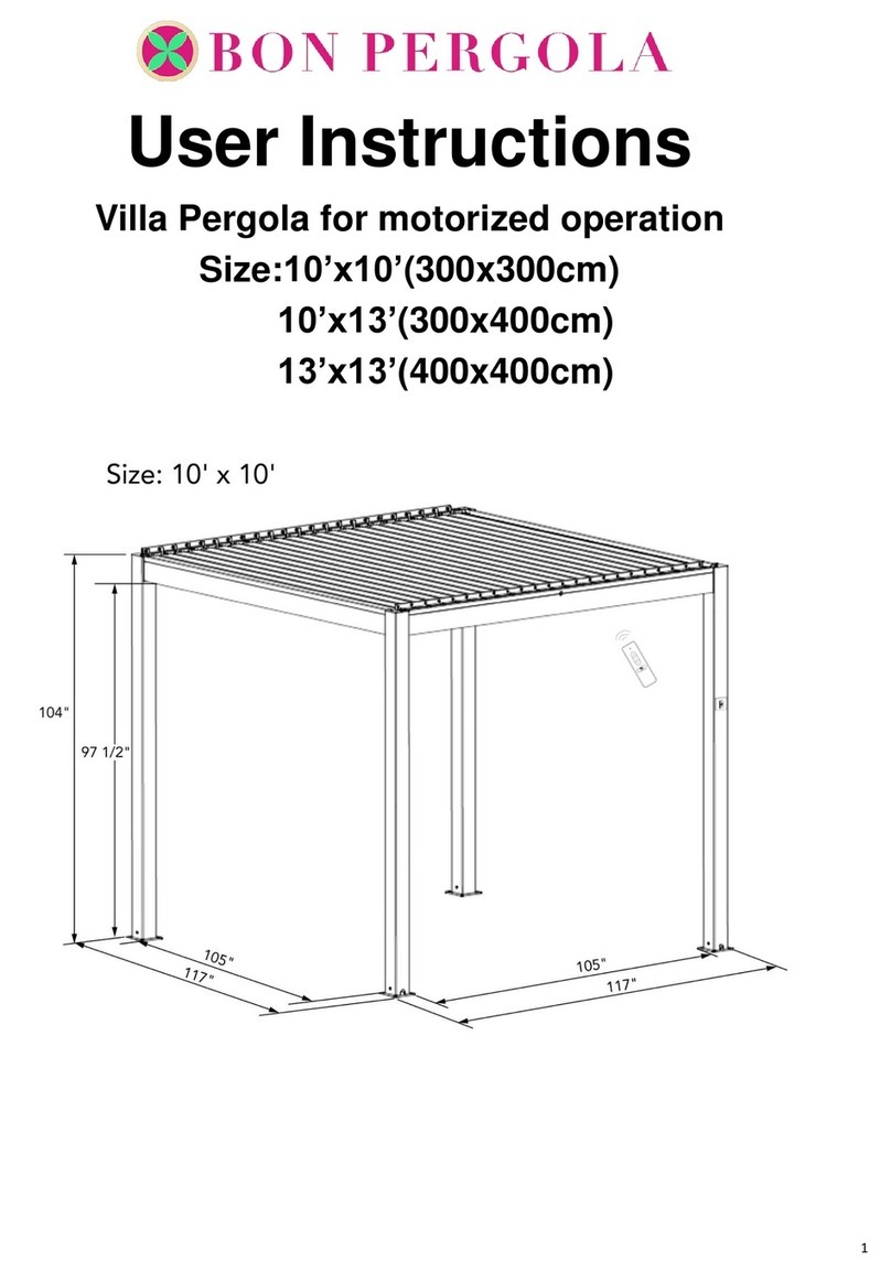 Bon Pergola Villa Pergola User instructions