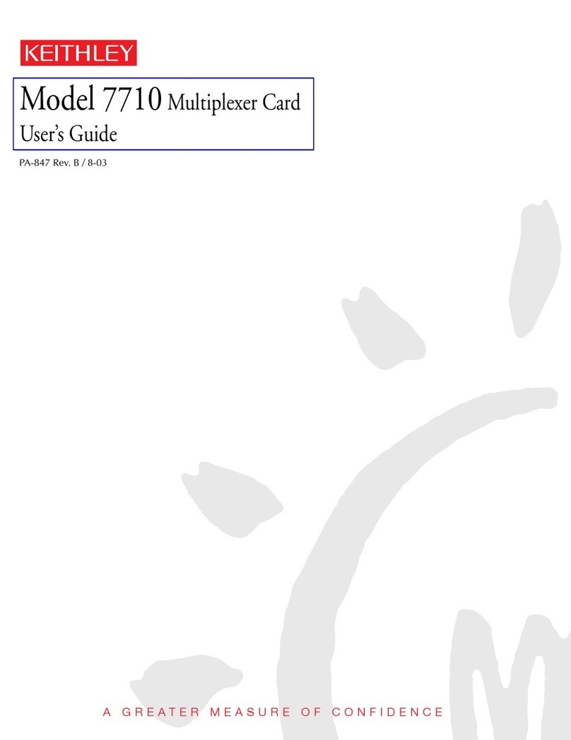 Keithley 7710 User manual Keithley 7710 User manual