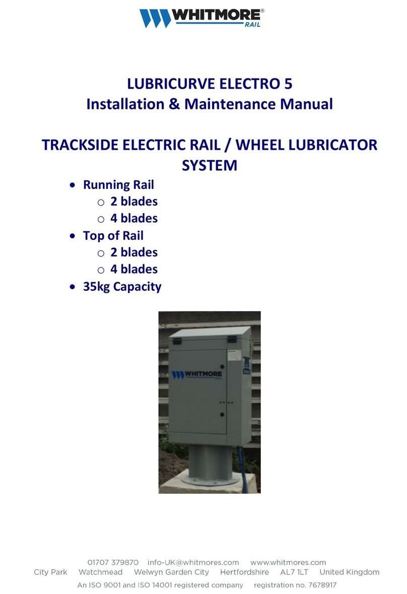 Whitmore LUBRICURVE ELECTRO 5 Installation & maintenance manual