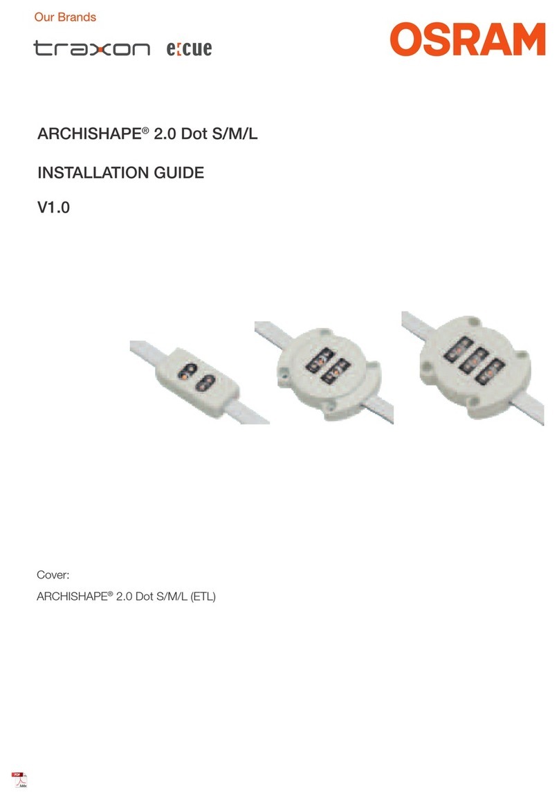 Osram traxon ecue ARCHISHAPE 2.0 Dot S User manual