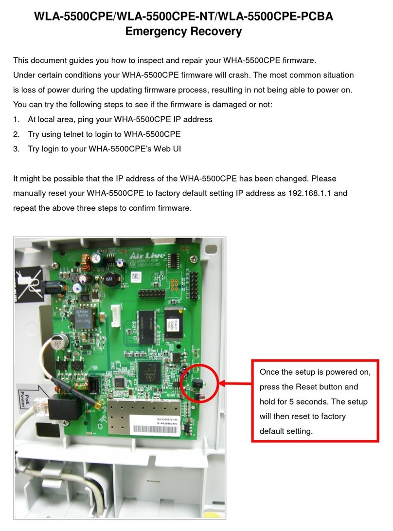 AirLive WLA-5500CPE quick start guide