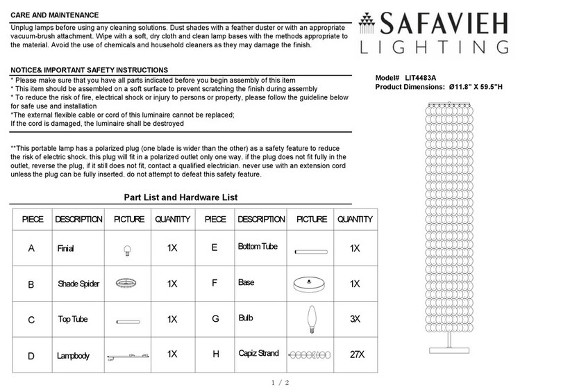 Safavieh LIT4483A User manual