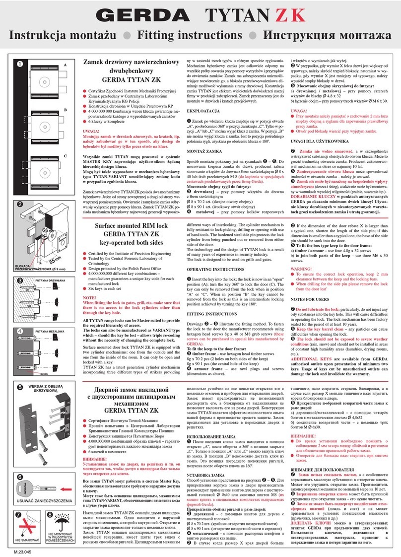 Gerda TYTAN ZK Fitting instructions