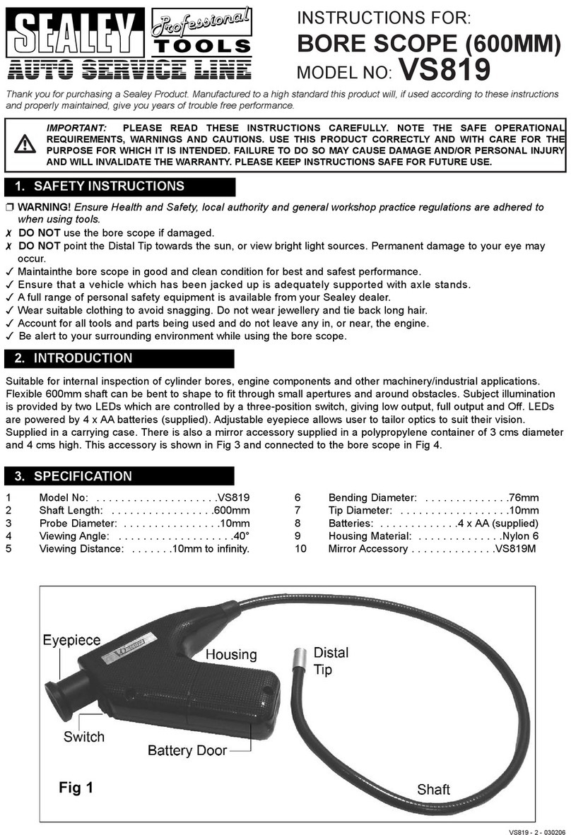 Sealey AUTO SERVICE VS819 instructions