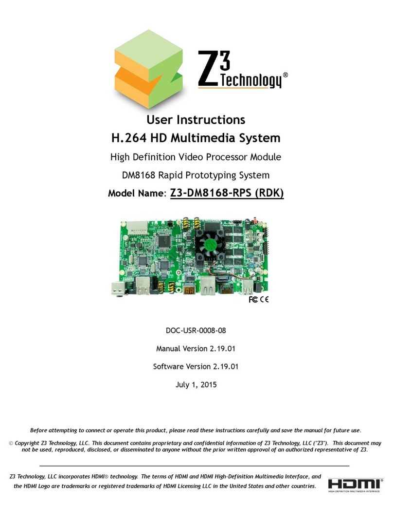 Z3 Technology Z3-DM8168-RPS User instructions