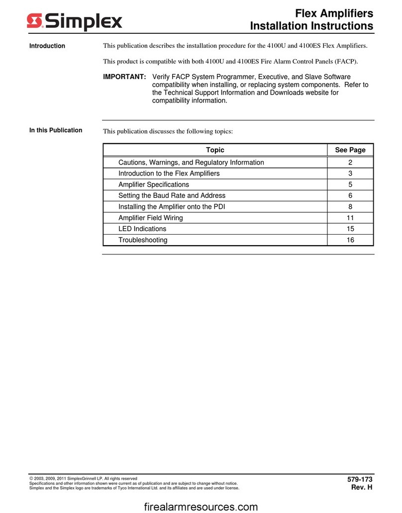 Simplex Flex 4100U installation instructions