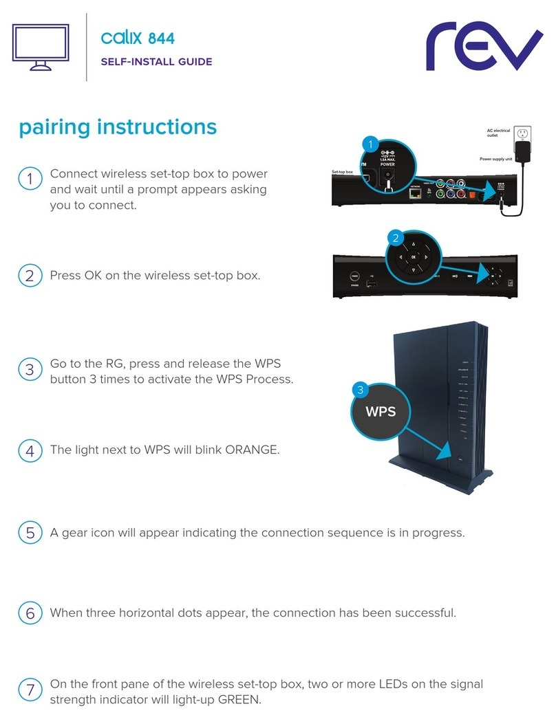 REV calix 844 Self-install guide