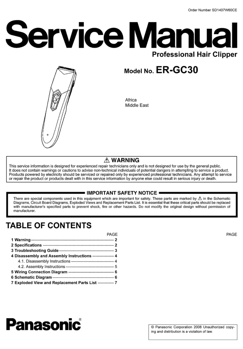 Panasonic ER-GC30 Service manual