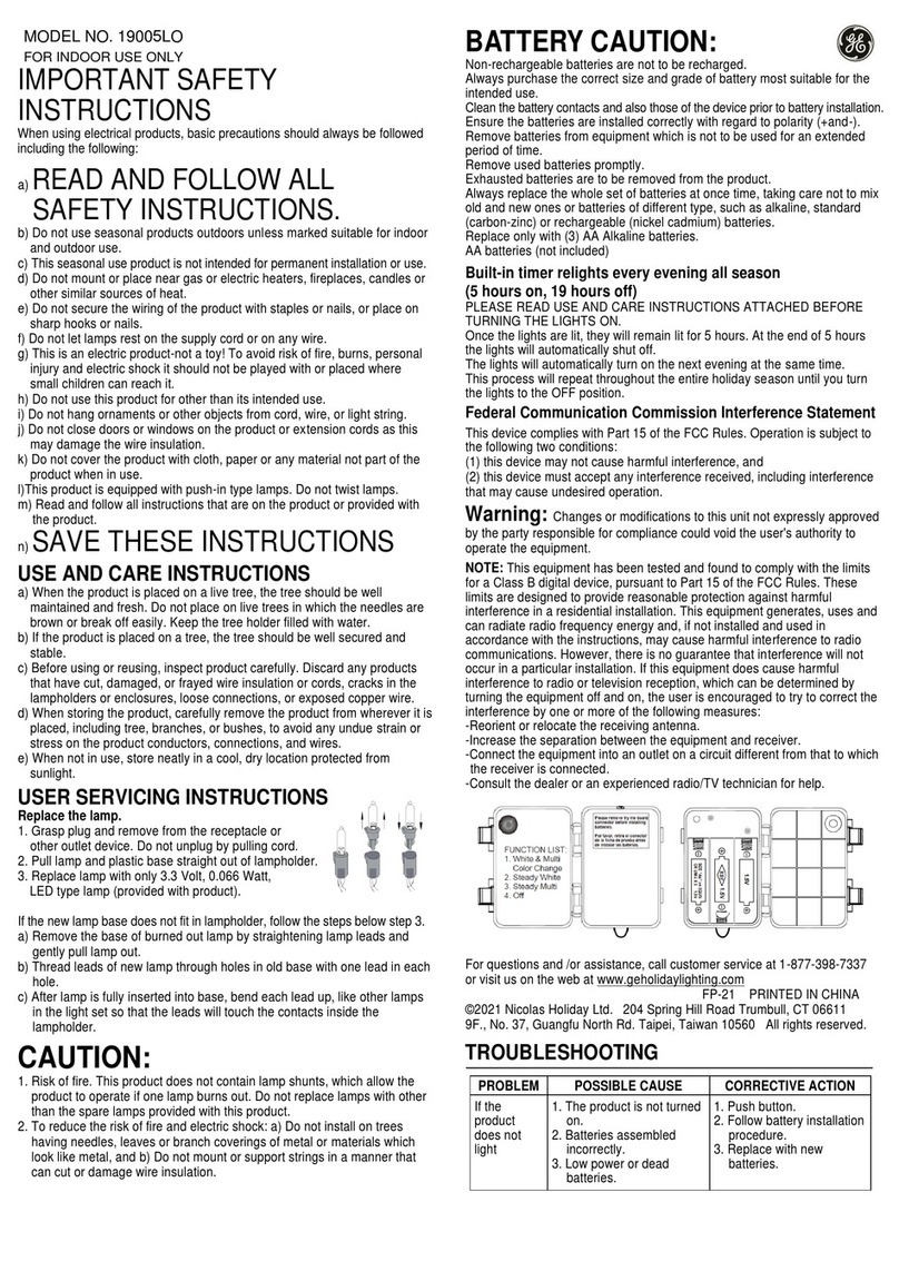 GE 19005LO User manual