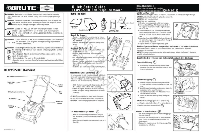 Briggs & Stratton BRUTE BTXPV22700E User manual Briggs & Stratton BRUTE BTXPV22700E User manual