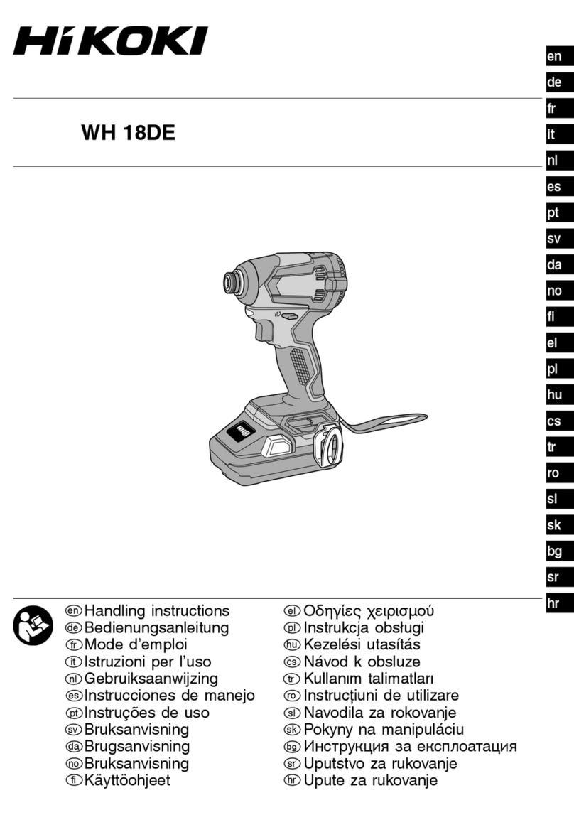 HIKOKI WH 18DE User manual