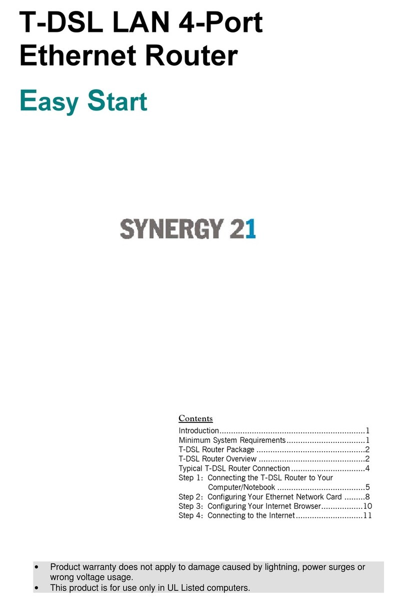 Synergy 21 T-DSL Product information sheet