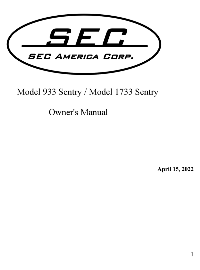 SEC 933 Sentry owner's manual