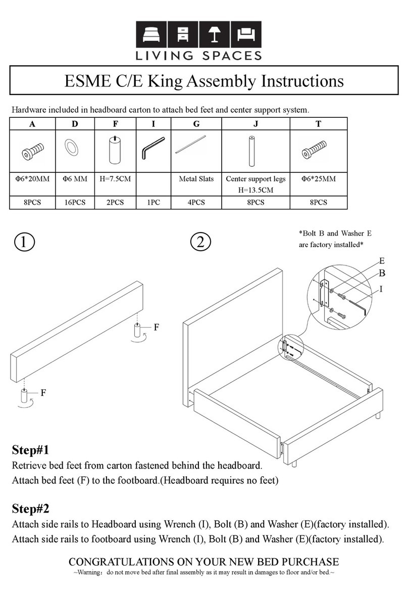 Living Spaces ESME C/E King User manual