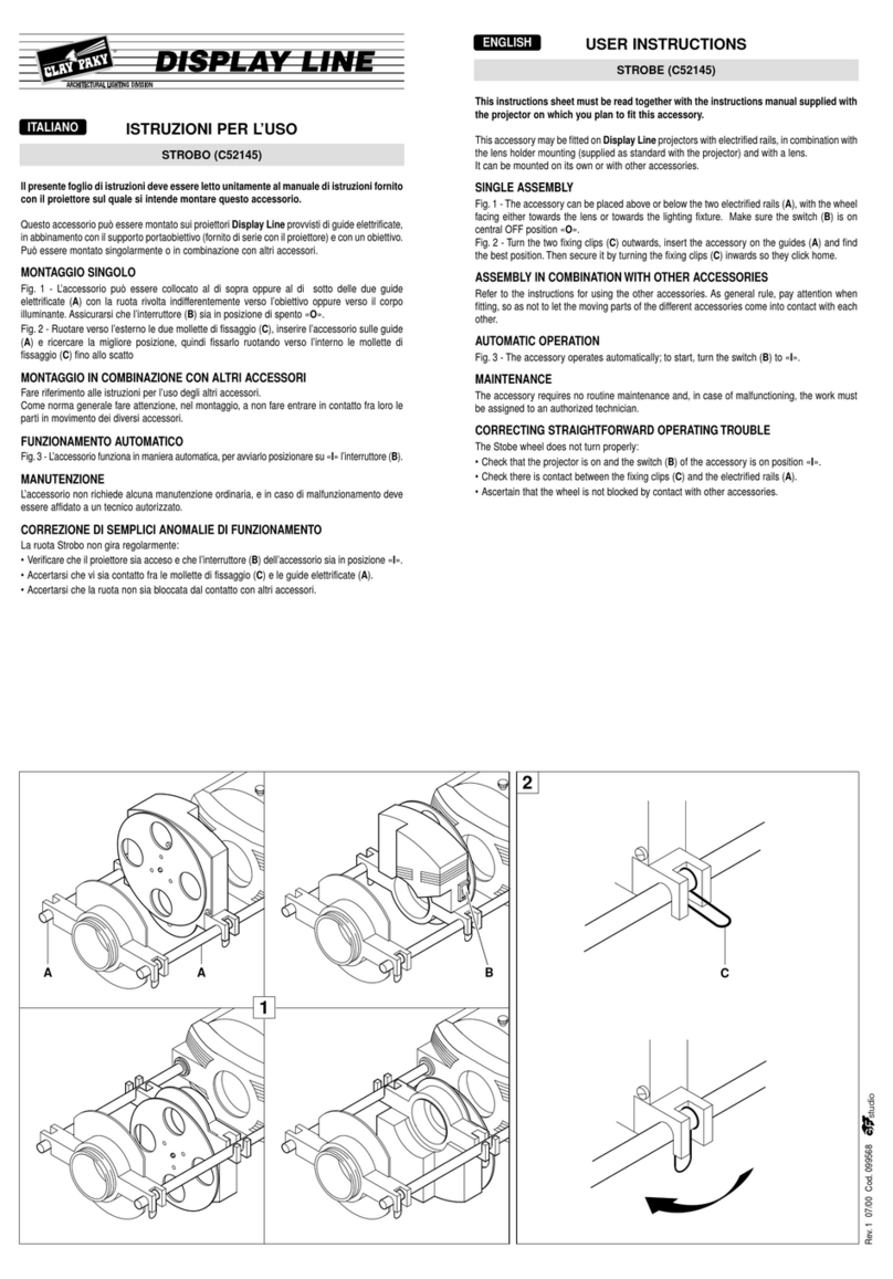 Claypaky DISPLAY C52145 User manual