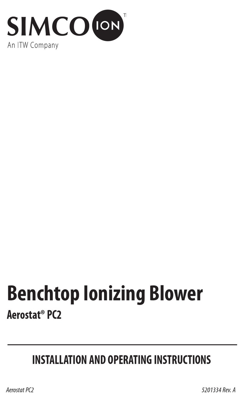 ITW SIMCO ION Aerostat PC2 Installation and operating instructions
