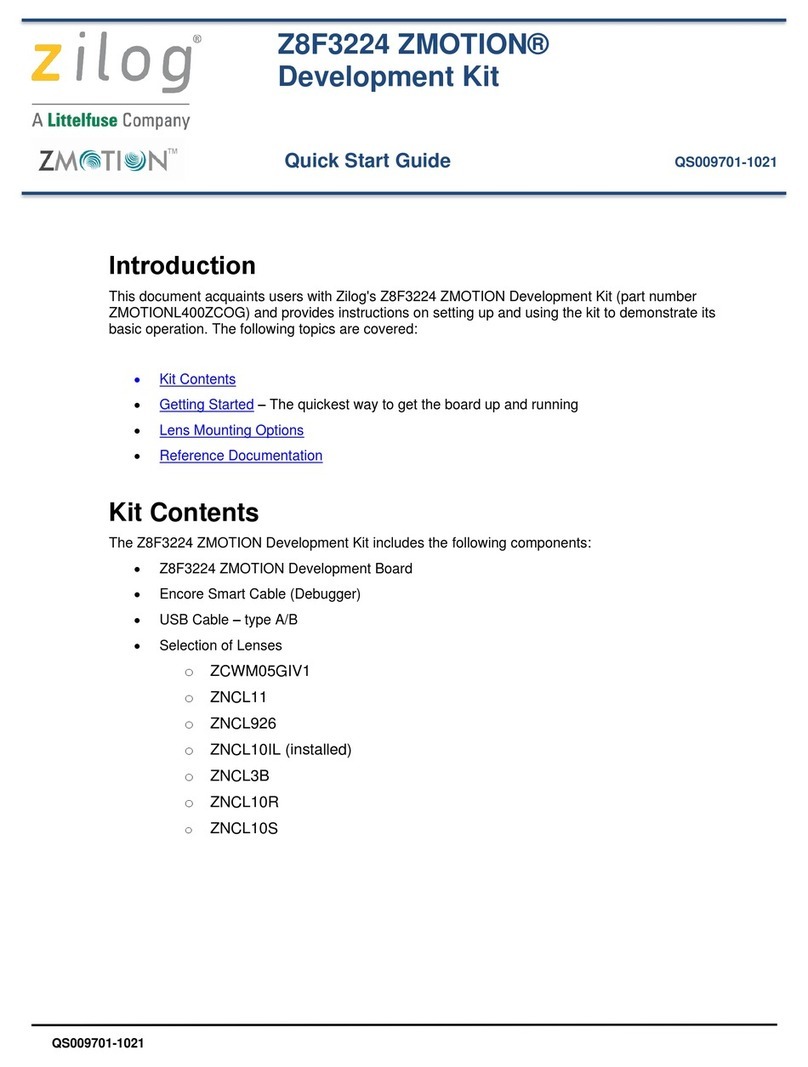 Littelfuse zilog Z8F3224 ZMOTION User manual
