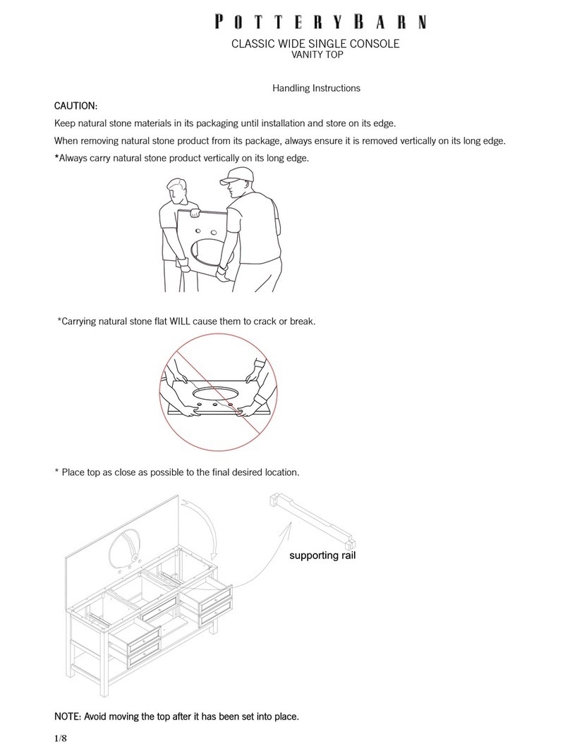 PotteryBarn CLASSIC WIDE SINGLE CONSOLE User manual PotteryBarn CLASSIC WIDE SINGLE CONSOLE User manual