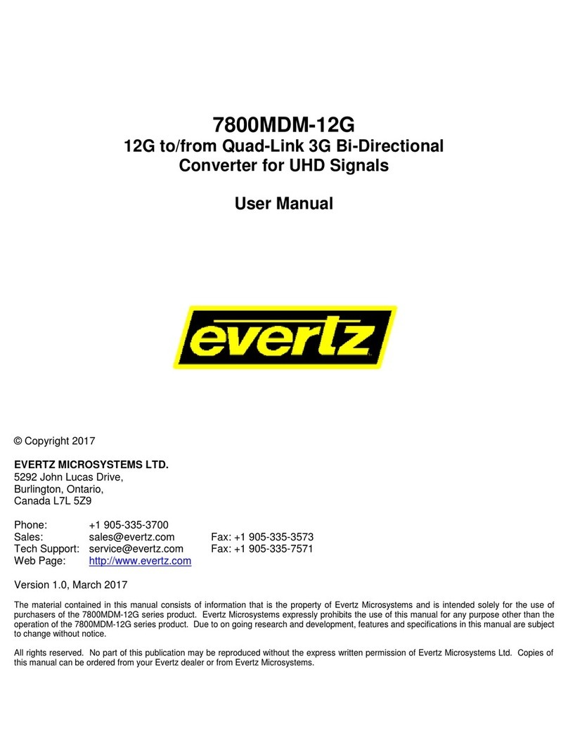 evertz 7800MDM-12G user manual