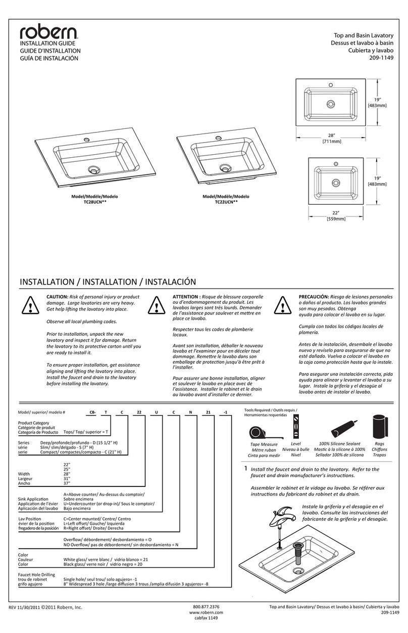 Robern TC28UCN Series installation guide