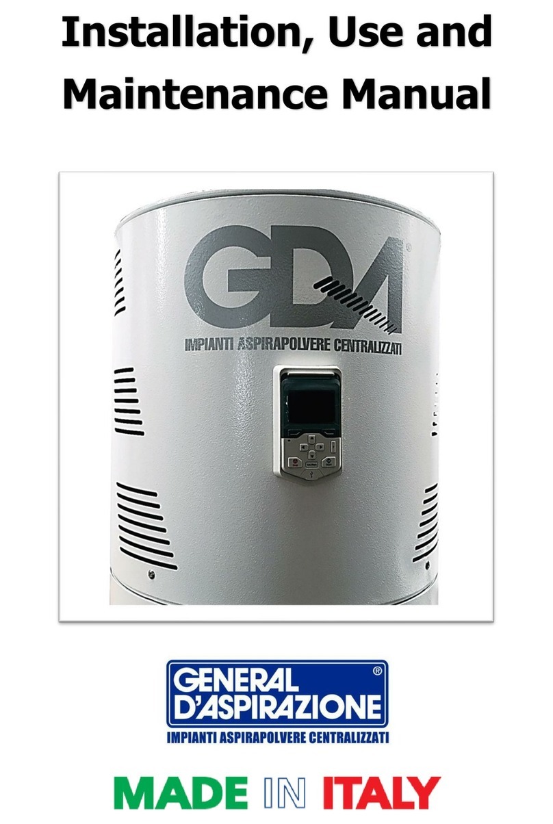 GENERAL D'ASPIRAZIONE 126M Instructions for installation, use and maintenance manual
