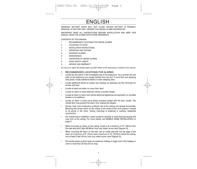 Kidde PE9UK User manual