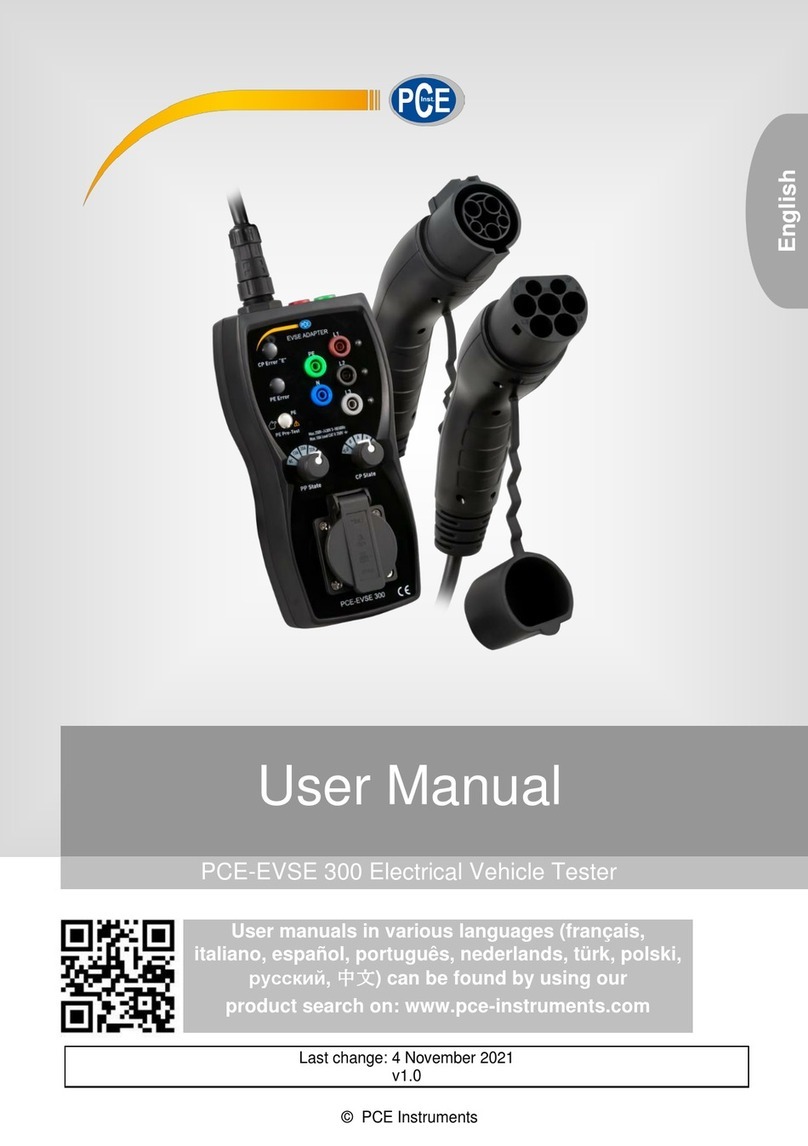 PCE Instruments PCE-EVSE 300 User manual