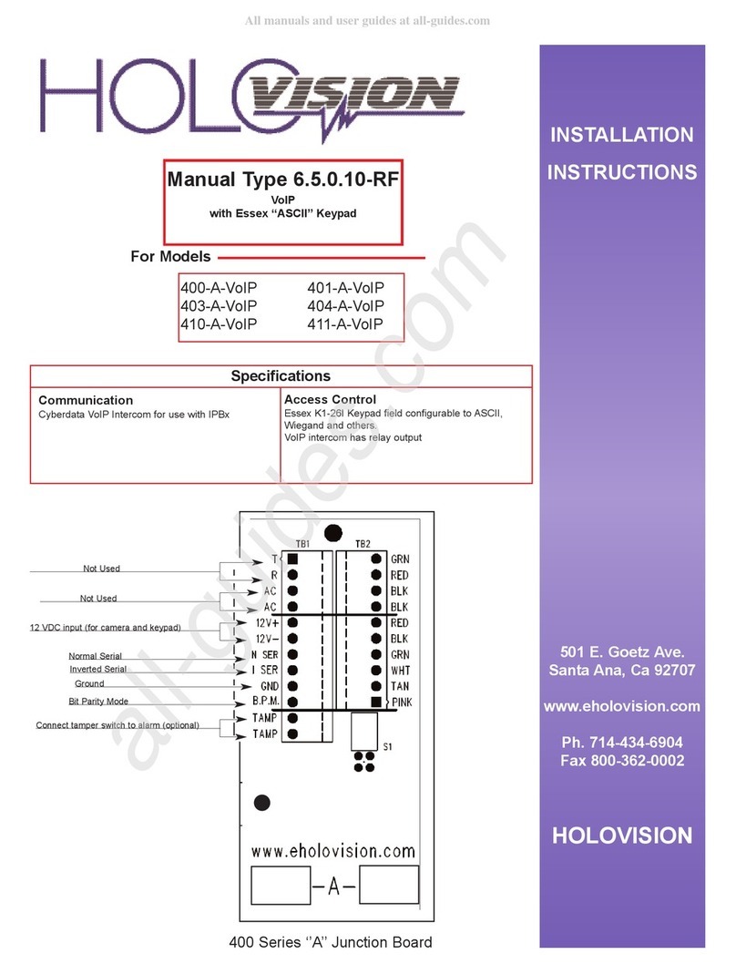 HOLOVISION 400-A-VoIP User manual
