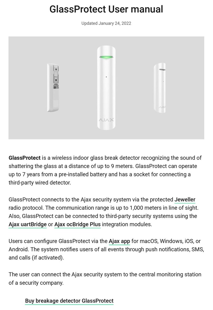 AJAX Systems GlassProtect user manual