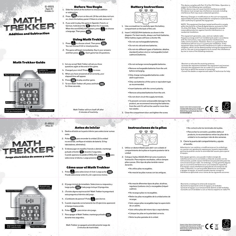 Educational Insights MATH TREKKER Guide