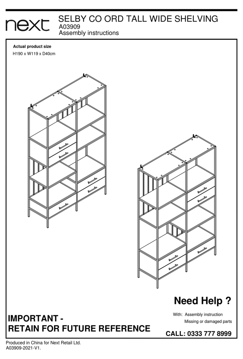 Next SELBY CO ORD TALL WIDE SHELVING User manual Next SELBY CO ORD TALL WIDE SHELVING User manual