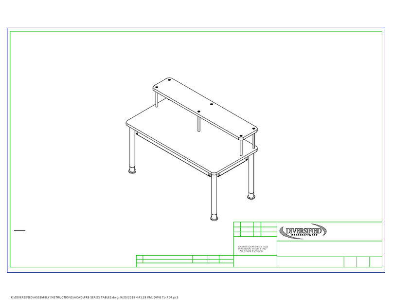 DIVERSIFIED WOODCRAFTS PR8 Series Assembly instructions DIVERSIFIED WOODCRAFTS PR8 Series Assembly instructions