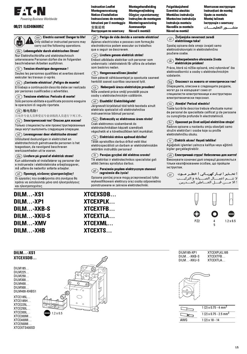 Eaton DILM-XS1 Series Instruction leaflet
